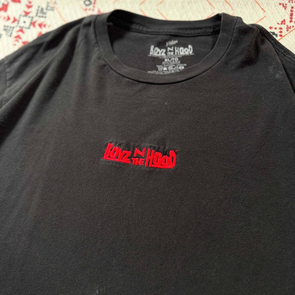 Boyz N The Hood Embroidered Logo Graphic‎ T-Shirt Black XL Movie Tee Mens